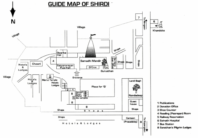 Location map of Shirdi