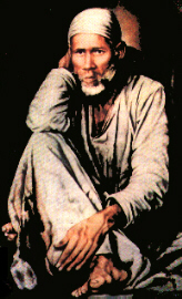 Baba sitting in Dwarkamai